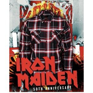 Dixxon Flannel Iron Maiden 50th Anniversary Shirt Sold Out! Mens  Size L In Hand